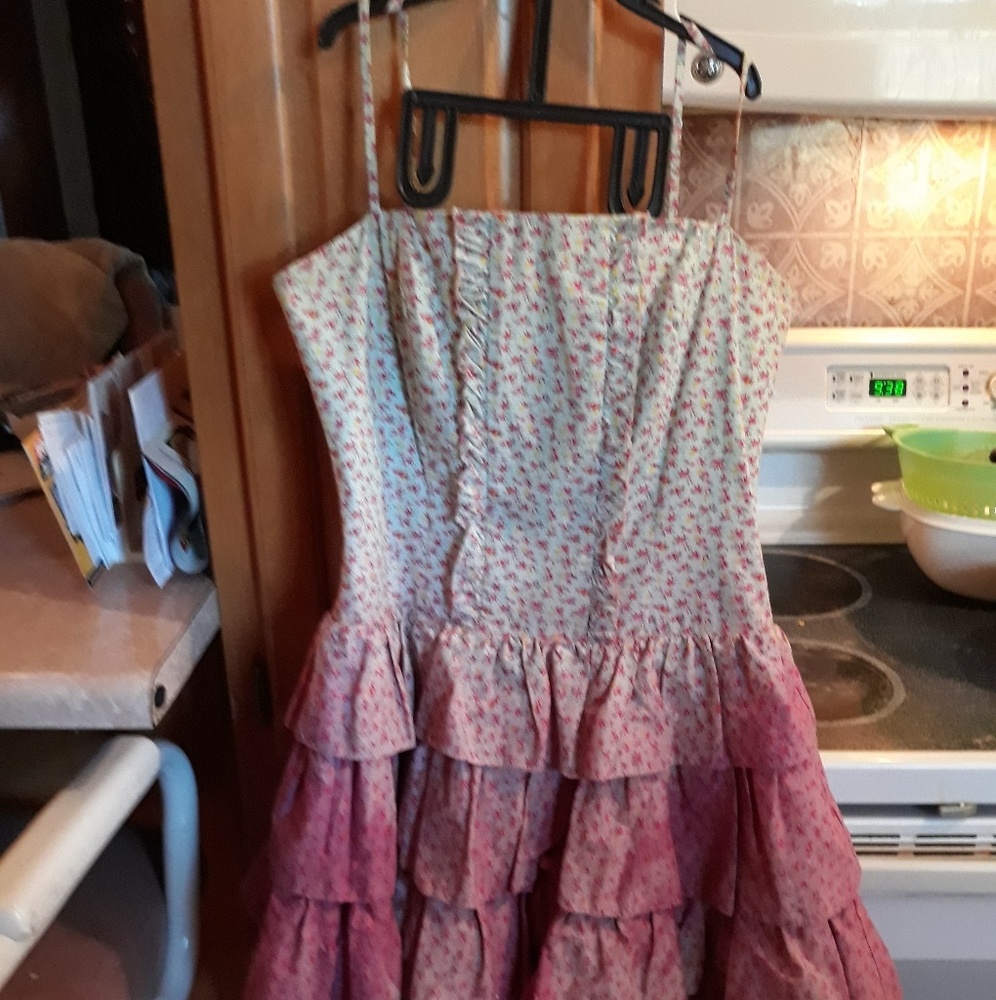 Betsy Johnson flowered multi colored summer dress